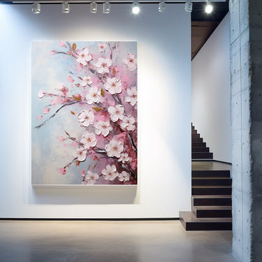 Cherry Blossom Flower Acrylic Painting